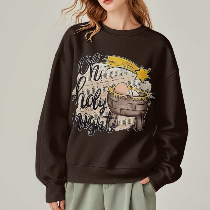 Christianartworkshop Farbiges Sweatshirt mit Krippenmotiv aus Fleece-gefüttertem Polyester - image 22