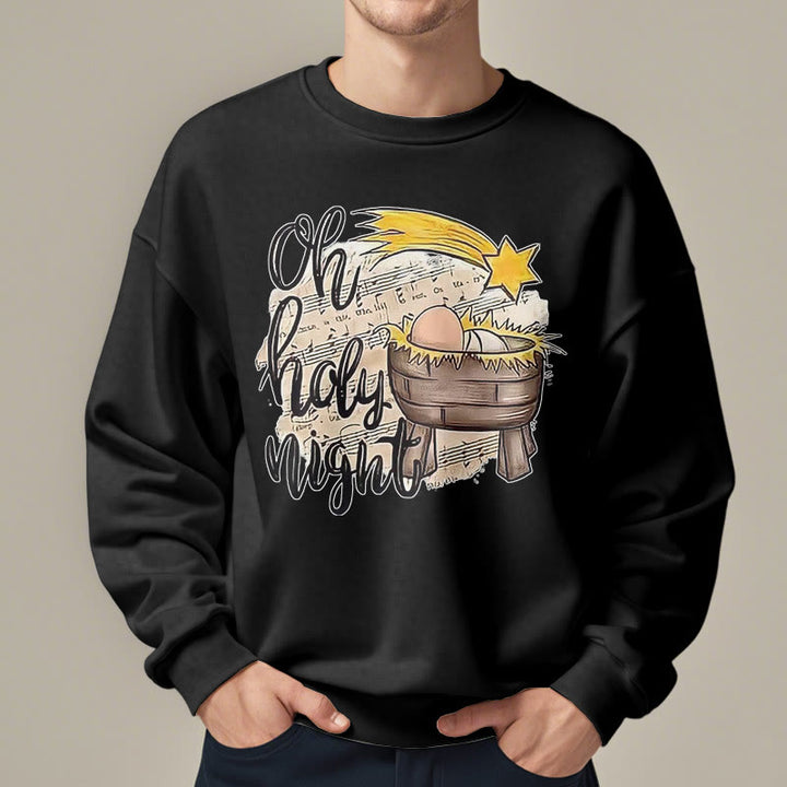 Christianartworkshop Farbiges Sweatshirt mit Krippenmotiv aus Fleece-gefüttertem Polyester - image 7