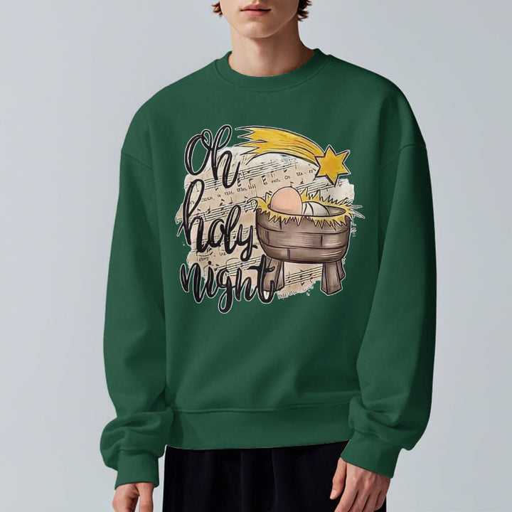 Christianartworkshop Farbiges Sweatshirt mit Krippenmotiv aus Fleece-gefüttertem Polyester - image 27