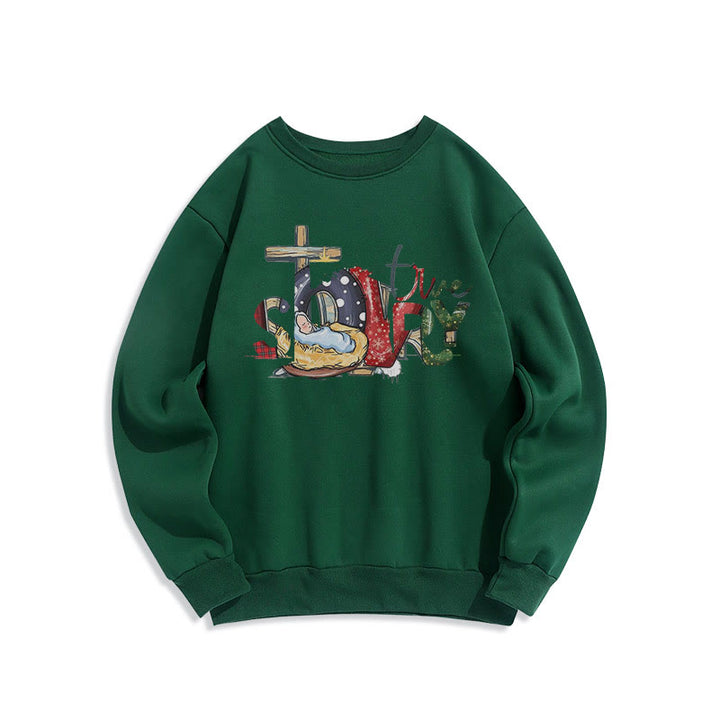 Christianartworkshop Modernes Sweatshirt mit Weihnachtsmotiv (wahre Geschichte) aus Polyester, gefüttert mit Fleece - Grün - 2XL - image 20