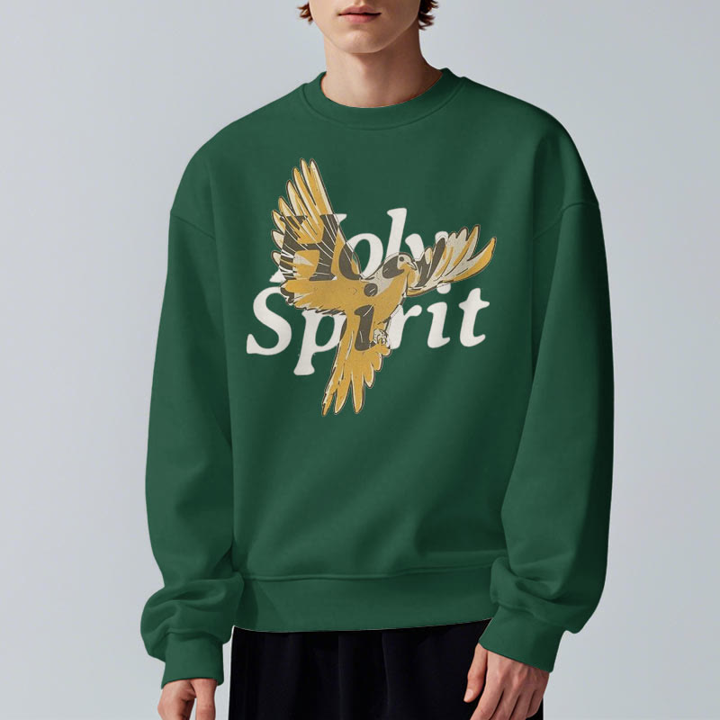 Christianartworkshop Sweatshirt im klassischen Stil mit Heiligem Geist und fliegender Taube, mit Fleecefutter aus Polyester
