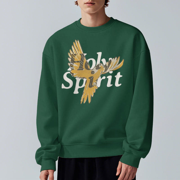 Christianartworkshop Sweatshirt im klassischen Stil mit Heiligem Geist und fliegender Taube, mit Fleecefutter aus Polyester