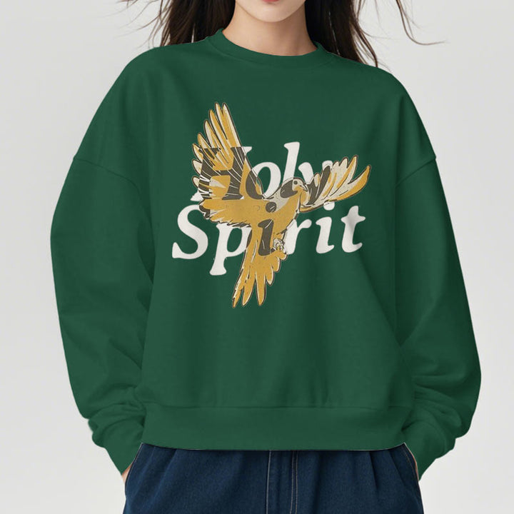 Christianartworkshop Sweatshirt im klassischen Stil mit Heiligem Geist und fliegender Taube, mit Fleecefutter aus Polyester