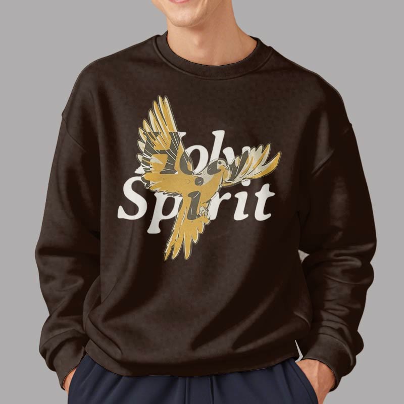 Christianartworkshop Sweatshirt im klassischen Stil mit Heiligem Geist und fliegender Taube, mit Fleecefutter aus Polyester