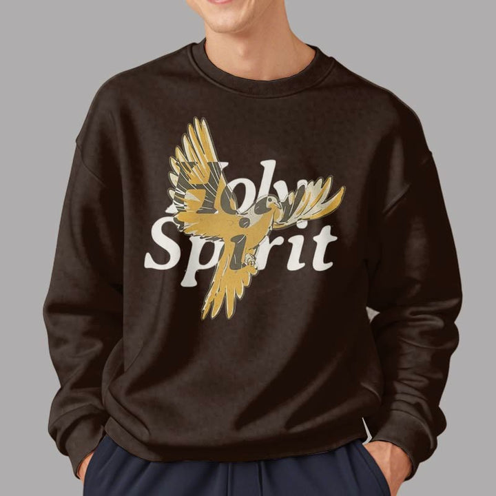 Christianartworkshop Sweatshirt im klassischen Stil mit Heiligem Geist und fliegender Taube, mit Fleecefutter aus Polyester