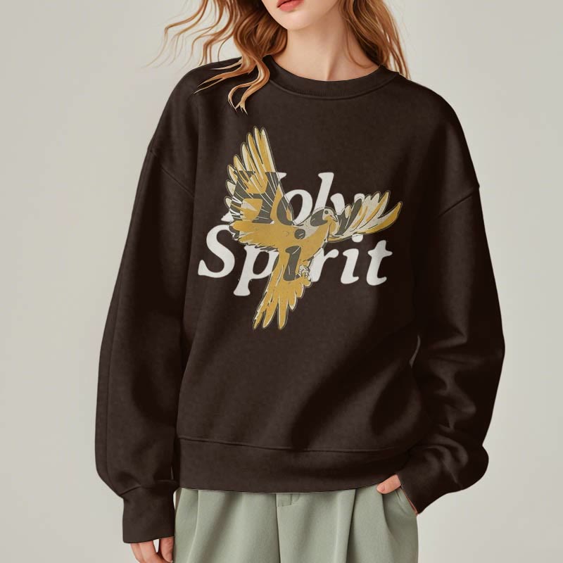 Christianartworkshop Sweatshirt im klassischen Stil mit Heiligem Geist und fliegender Taube, mit Fleecefutter aus Polyester