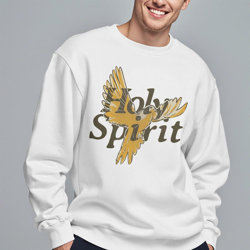 Christianartworkshop Sweatshirt im klassischen Stil mit Heiligem Geist und fliegender Taube, mit Fleecefutter aus Polyester