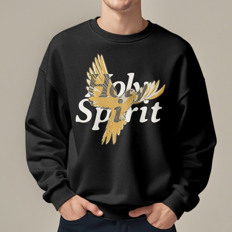 Christianartworkshop Sweatshirt im klassischen Stil mit Heiligem Geist und fliegender Taube, mit Fleecefutter aus Polyester