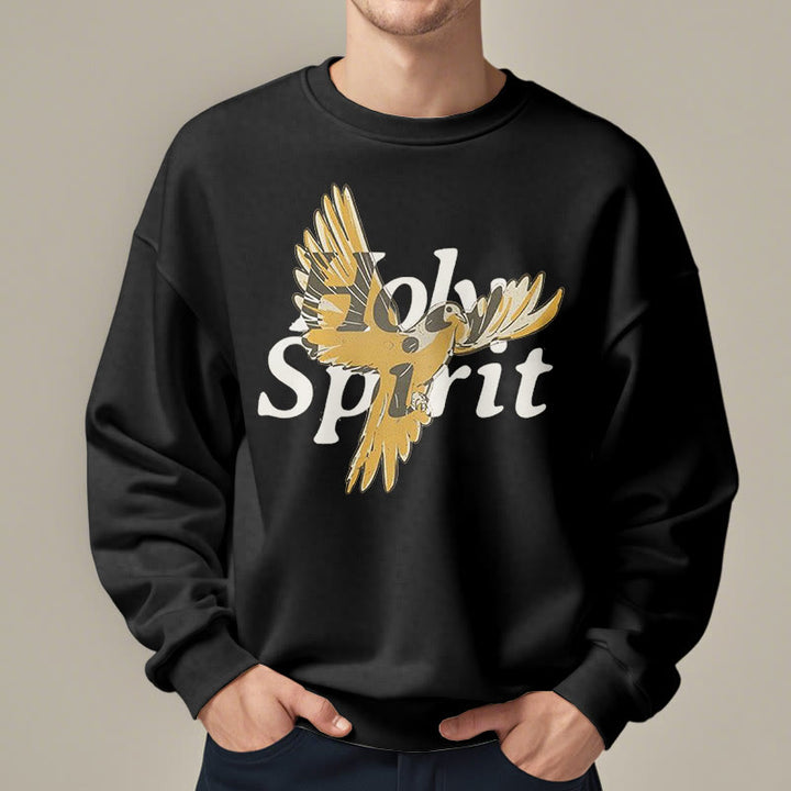 Christianartworkshop Sweatshirt im klassischen Stil mit Heiligem Geist und fliegender Taube, mit Fleecefutter aus Polyester