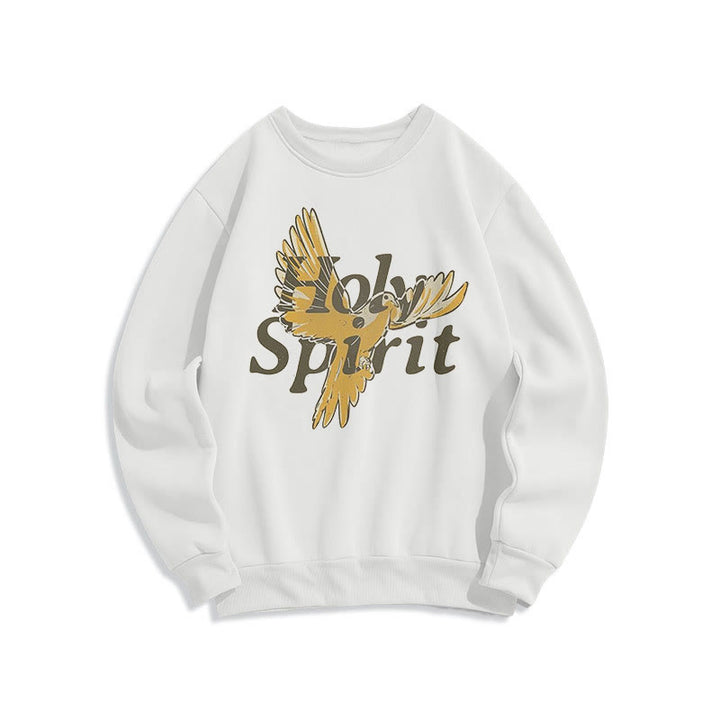 Christianartworkshop Sweatshirt im klassischen Stil mit Heiligem Geist und fliegender Taube, mit Fleecefutter aus Polyester
