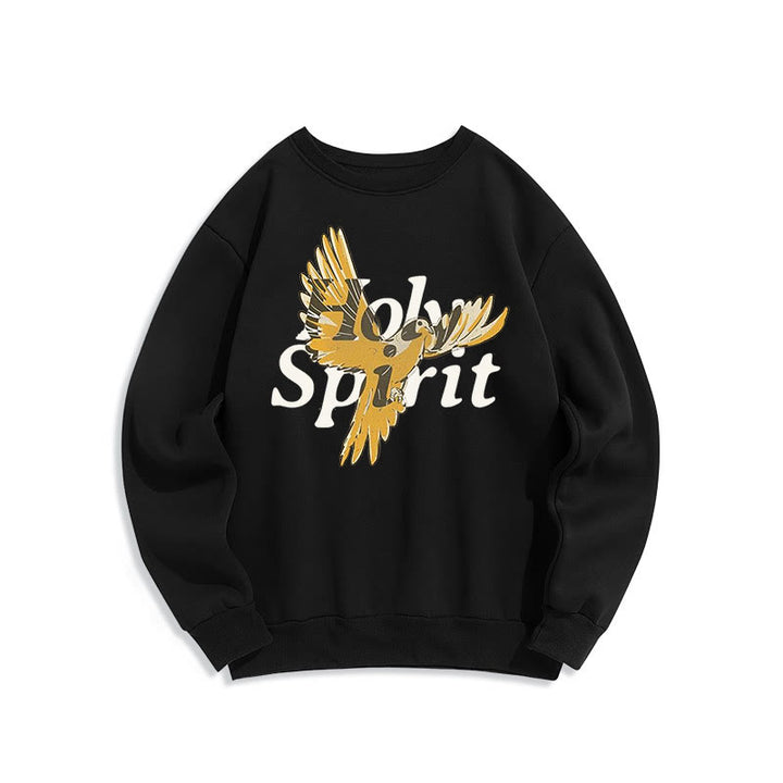Christianartworkshop Sweatshirt im klassischen Stil mit Heiligem Geist und fliegender Taube, mit Fleecefutter aus Polyester
