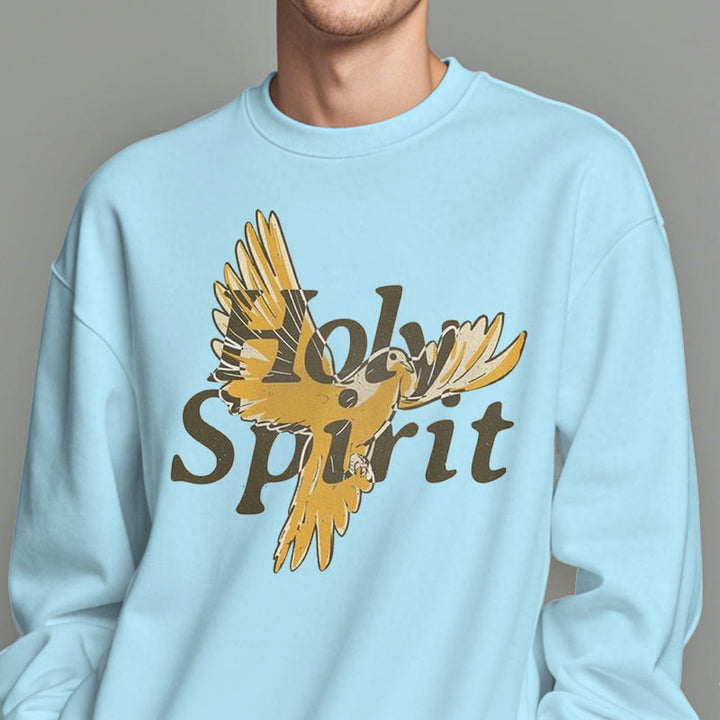Christianartworkshop Sweatshirt im klassischen Stil mit Heiligem Geist und fliegender Taube, mit Fleecefutter aus Polyester