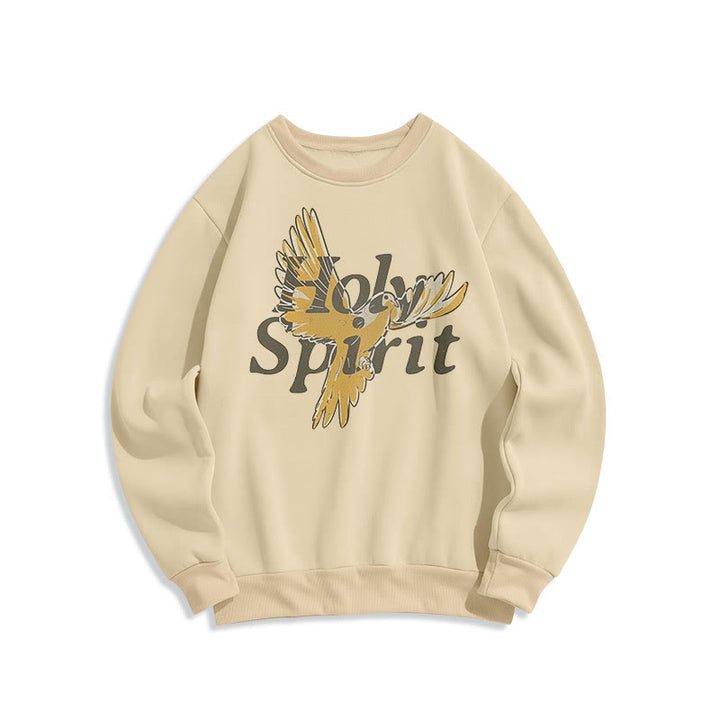 Christianartworkshop Sweatshirt im klassischen Stil mit Heiligem Geist und fliegender Taube, mit Fleecefutter aus Polyester - Beige - 2XL - image 10