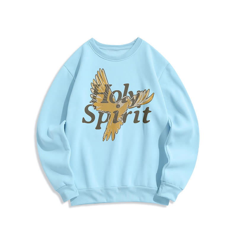 Christianartworkshop Sweatshirt im klassischen Stil mit Heiligem Geist und fliegender Taube, mit Fleecefutter aus Polyester