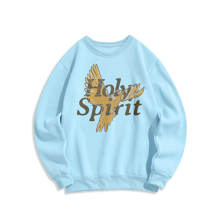 Christianartworkshop Sweatshirt im klassischen Stil mit Heiligem Geist und fliegender Taube, mit Fleecefutter aus Polyester