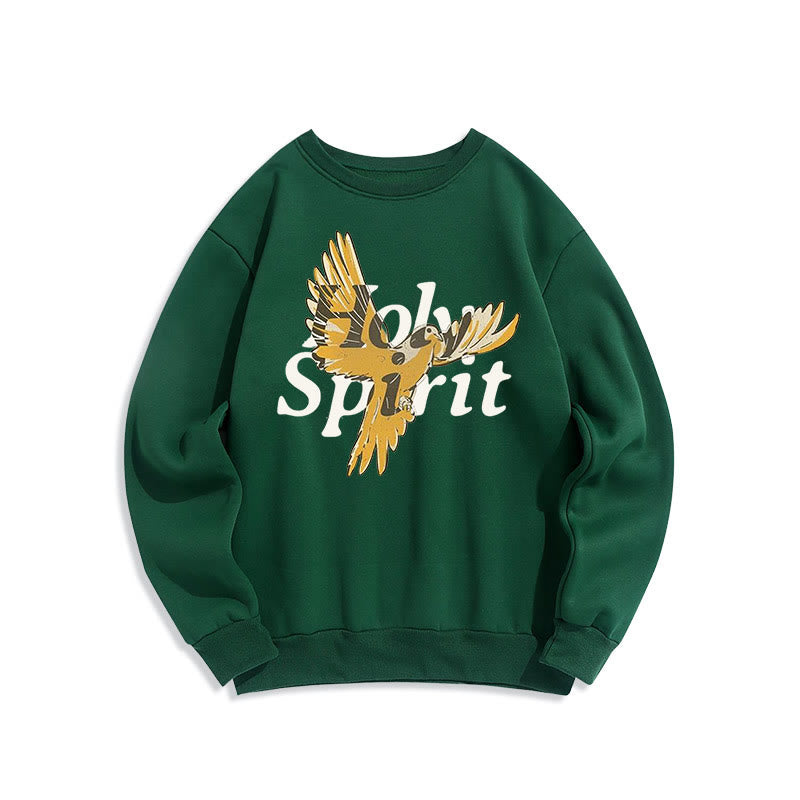 Christianartworkshop Sweatshirt im klassischen Stil mit Heiligem Geist und fliegender Taube, mit Fleecefutter aus Polyester