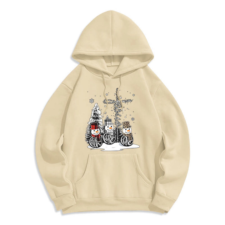 Christianartworkshop Farbiger Stil Glaube Hoffnung Liebe Weihnachten Fleece gefütterter Polyester-Kapuzenpullover
