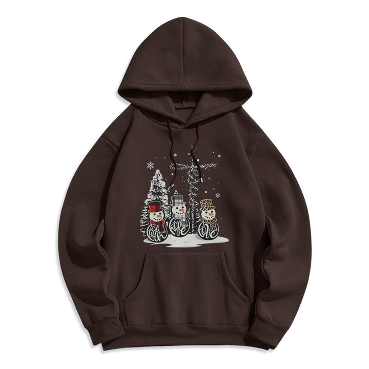 Christianartworkshop Farbiger Hoodie mit Weihnachtsmotiven – Fleecegefüttert, Polyester – Fleecegefüttert - Braun - 2XL - image 20