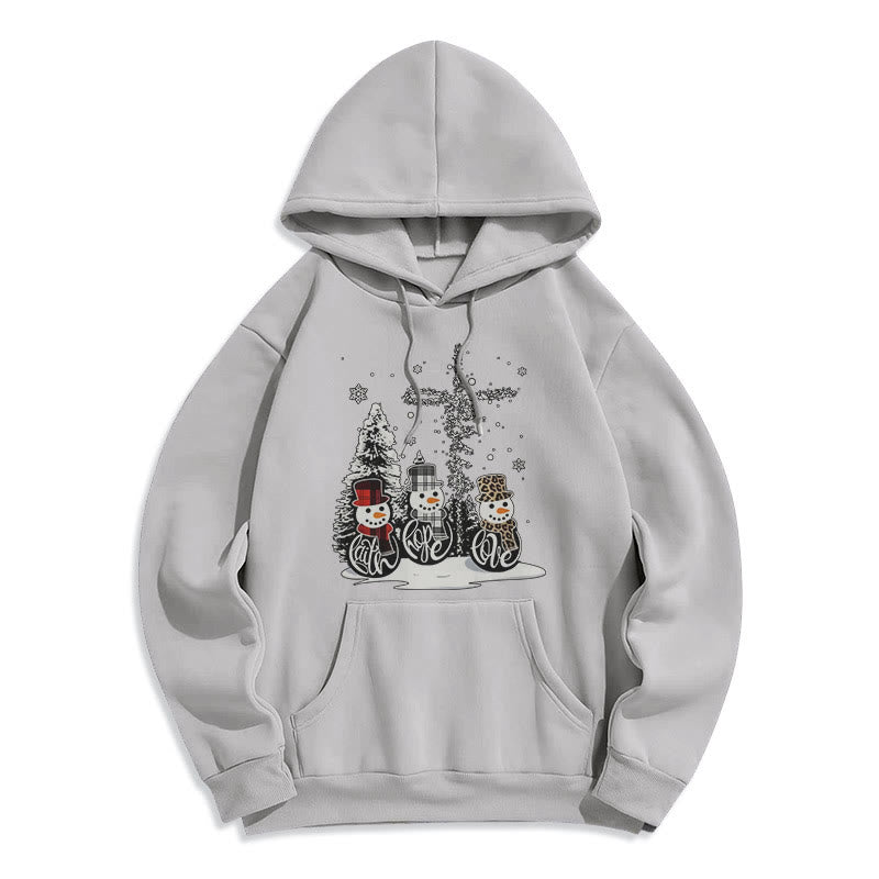 Christianartworkshop Farbiger Stil Glaube Hoffnung Liebe Weihnachten Fleece gefütterter Polyester-Kapuzenpullover