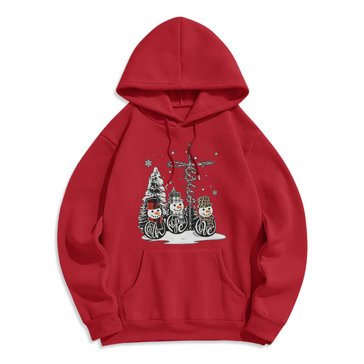 Christianartworkshop Farbiger Stil Glaube Hoffnung Liebe Weihnachten Fleece gefütterter Polyester-Kapuzenpullover