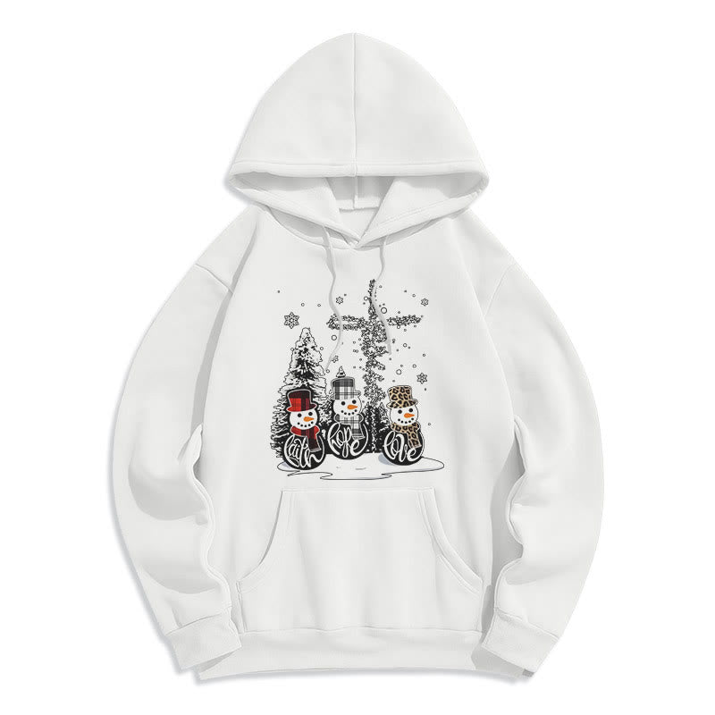 Christianartworkshop Farbiger Hoodie mit Weihnachtsmotiven – Fleecegefüttert, Polyester – Fleecegefüttert - Weiß - 2XL - image 10