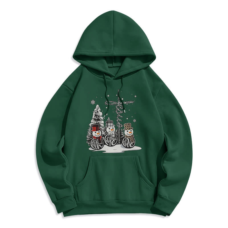 Christianartworkshop Farbiger Hoodie mit Weihnachtsmotiven – Fleecegefüttert, Polyester – Fleecegefüttert - Grün - 2XL - image 5