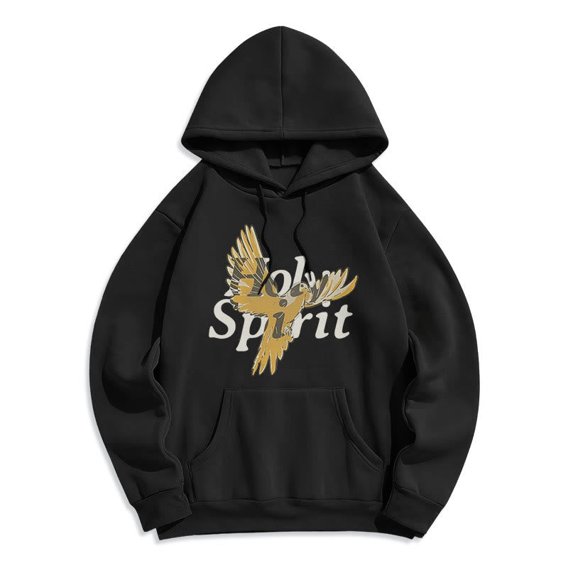 Christianartworkshop Klassischer Hoodie mit Heiliger-Geist-Motiv und fliegender Taube, gefüttert mit Polyester, Fleece-Futter - Schwarz - 2XL - image 0