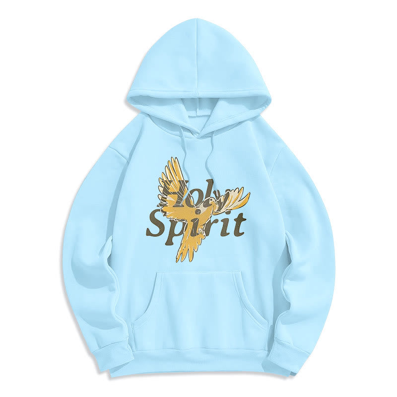 Christianartworkshop Klassischer Hoodie mit Heiliger-Geist-Motiv und fliegender Taube, gefüttert mit Polyester, Fleece-Futter - Blau - 2XL - image 25