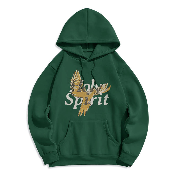 Christianartworkshop Klassischer Hoodie mit Heiliger-Geist-Motiv und fliegender Taube, gefüttert mit Polyester, Fleece-Futter - Grün - 2XL - image 20
