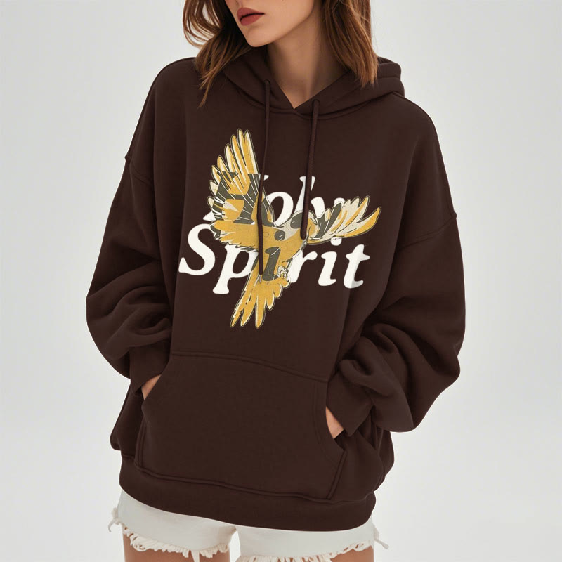 Christianartworkshop Klassischer Hoodie mit Heiliger-Geist-Motiv und fliegender Taube, gefüttert mit Polyester, Fleece-Futter - image 18