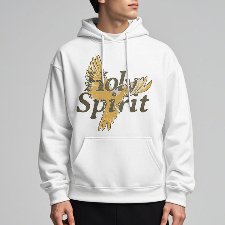 Christianartworkshop Klassischer Hoodie mit Heiliger-Geist-Motiv und fliegender Taube, gefüttert mit Polyester, Fleece-Futter - image 7