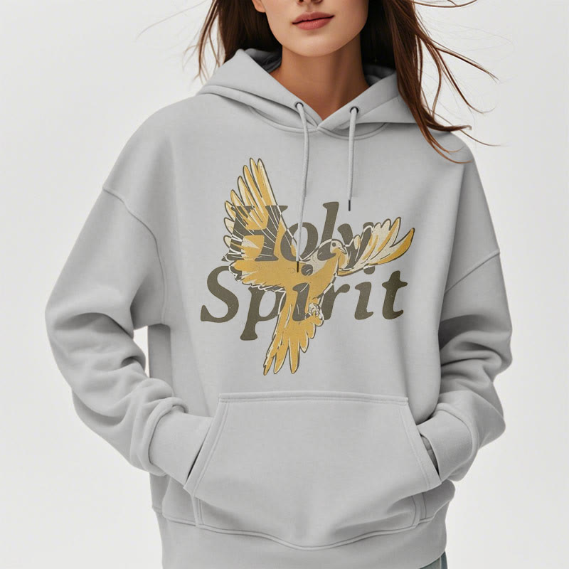 Christianartworkshop Klassischer Hoodie mit Heiliger-Geist-Motiv und fliegender Taube, gefüttert mit Polyester, Fleece-Futter - image 33