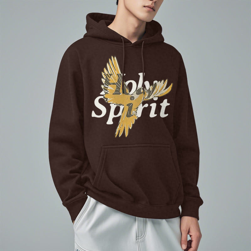 Christianartworkshop Klassischer Hoodie mit Heiliger-Geist-Motiv und fliegender Taube, gefüttert mit Polyester, Fleece-Futter - image 17