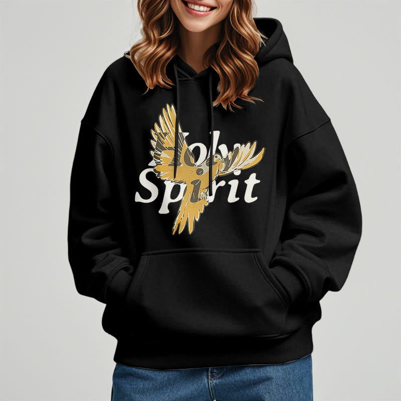 Christianartworkshop Klassischer Hoodie mit Heiliger-Geist-Motiv und fliegender Taube, gefüttert mit Polyester, Fleece-Futter - image 1