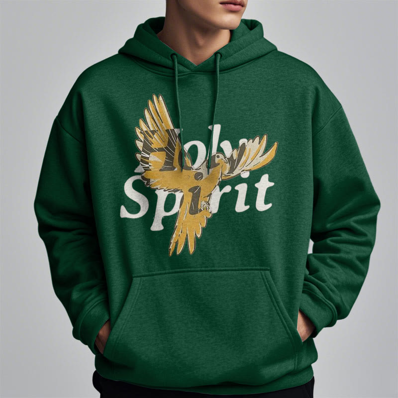 Christianartworkshop Klassischer Hoodie mit Heiliger-Geist-Motiv und fliegender Taube, gefüttert mit Polyester, Fleece-Futter - image 23