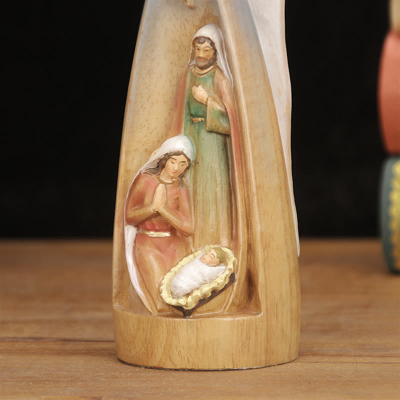 Christianartworkshop Krippenfigur, Engelsstatue, Holz, Schreibtischdekoration, Ornament, im klassischen Stil