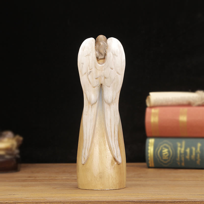 Christianartworkshop Krippenfigur, Engelsstatue, Holz, Schreibtischdekoration, Ornament, im klassischen Stil