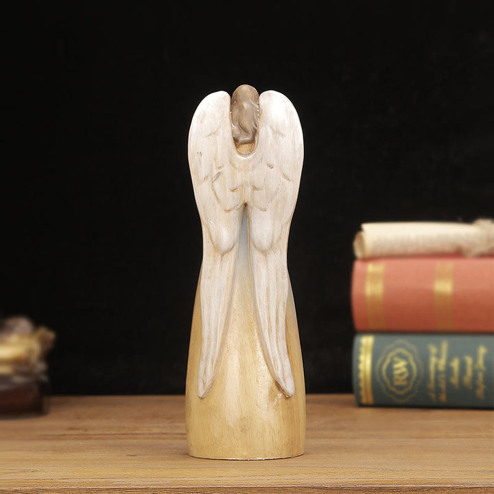 Christianartworkshop Krippenfigur, Engelsstatue, Holz, Schreibtischdekoration, Ornament, im klassischen Stil