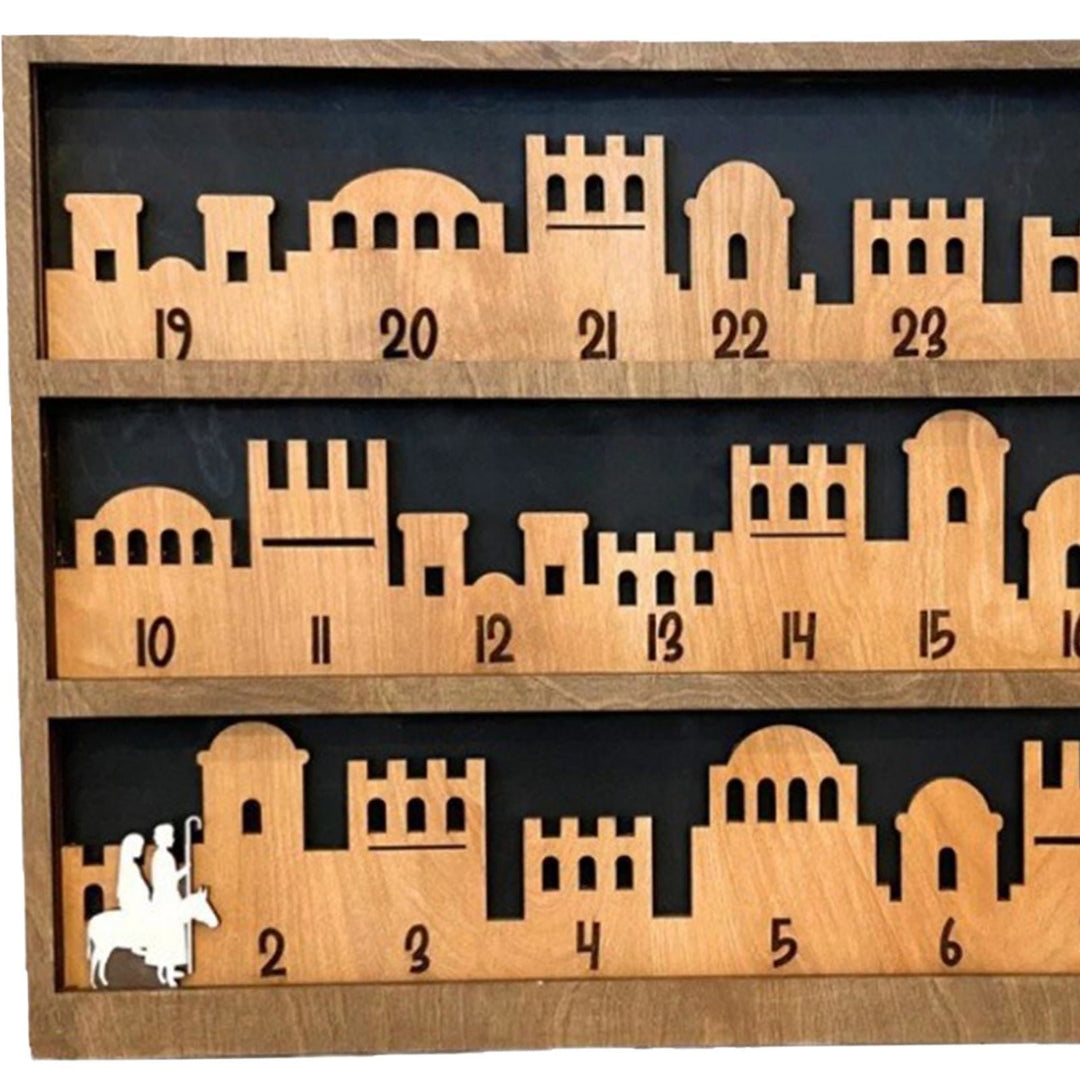 Christianartworkshop Klassischer Stil Bethlehem Journey Advents-Countdown-Krippenkalender Desktop-Dekorationen Ornament