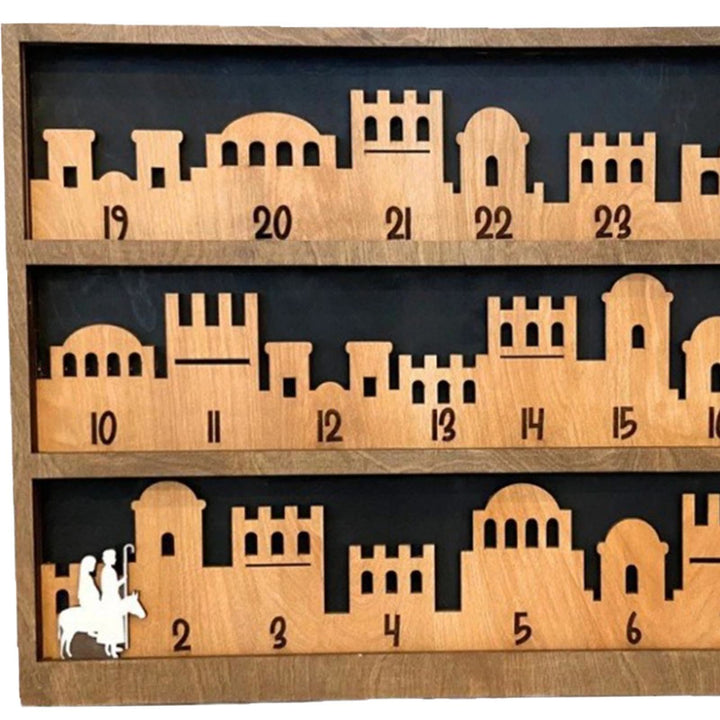 Christianartworkshop Klassischer Stil Bethlehem Journey Advents-Countdown-Krippenkalender Desktop-Dekorationen Ornament