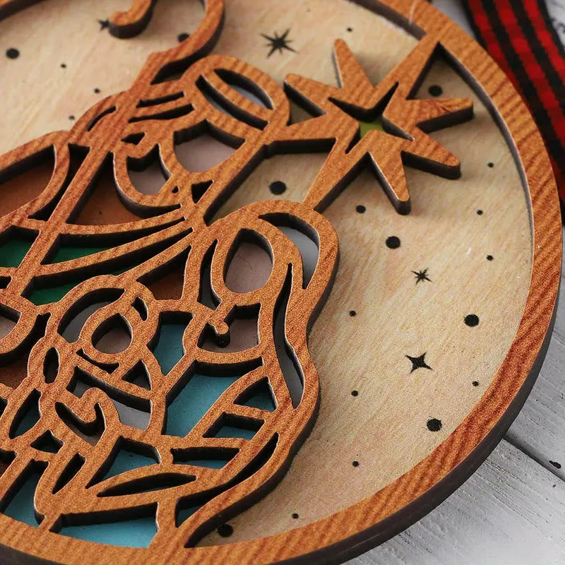 Christianartworkshop Weihnachtskrippe im klassischen Stil mit Silhouette und Stern, aus Holz, zum Aufhängen, Ornamente - image 4