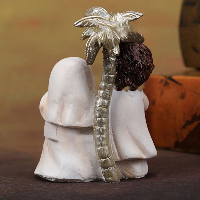 Christianartworkshop Skulptur im Cartoon-Stil, Weihnachtskrippe, Kunstharz, stereoskopische Desktop-Ornamente