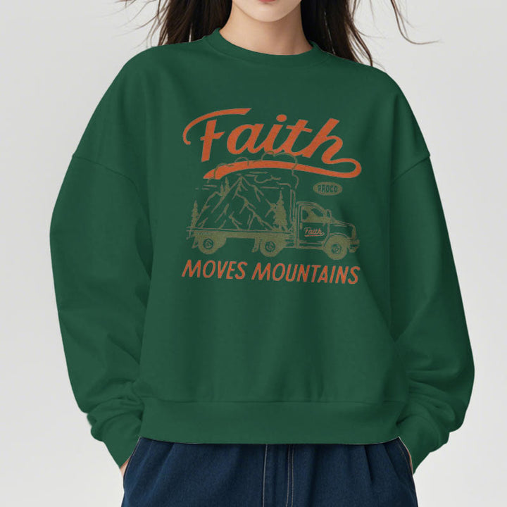 Christianartworkshop Zitat Farbiger Stil Glaube bewegt Berge Fleece gefüttertes Polyester-Sweatshirt - image 13