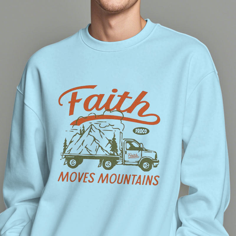 Christianartworkshop Zitat Farbiger Stil Glaube versetzt Berge Fleecegefüttertes Polyester-Sweatshirt - image 14