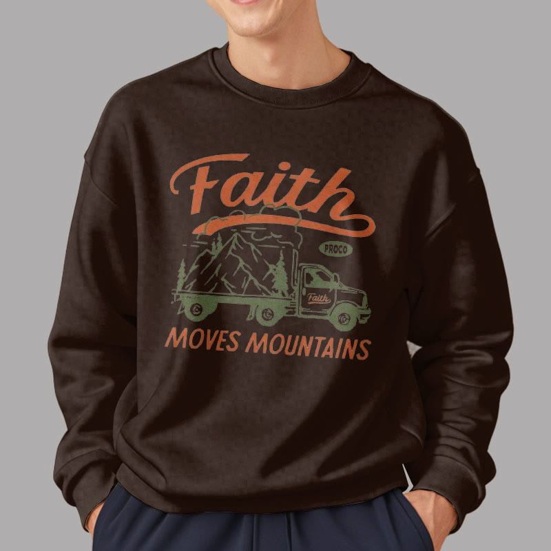 Christianartworkshop Zitat Farbiger Stil Glaube bewegt Berge Fleece gefüttertes Polyester-Sweatshirt - image 11