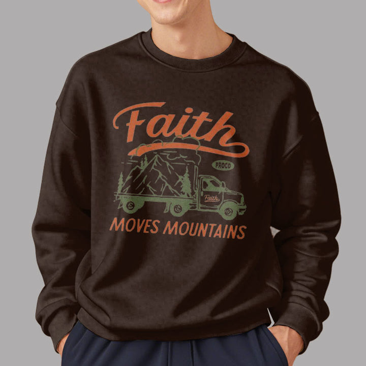 Christianartworkshop Zitat Farbiger Stil Glaube bewegt Berge Fleece gefüttertes Polyester-Sweatshirt - image 11
