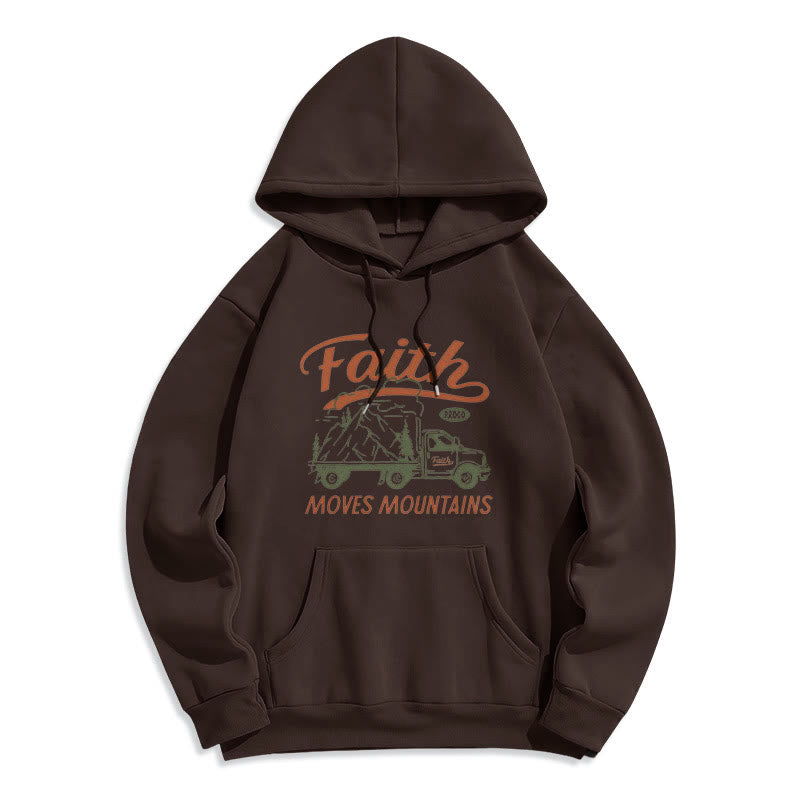 Christianartworkshop Zitat Farbiger Stil Glaube versetzt Berge Fleecegefütterter Polyester-Hoodie - Braun - 2XL - image 9