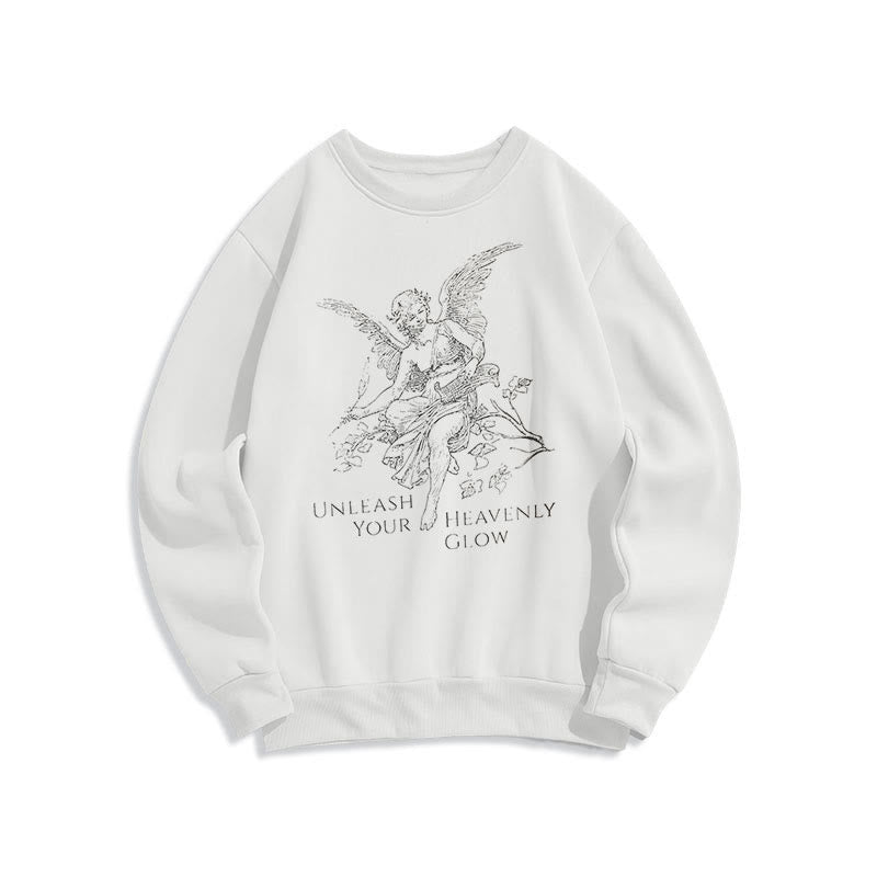 Christianartworkshop Klassischer Angel Unleash Your Heavenly Glow Polyester-Sweatshirt mit Fleecefutter