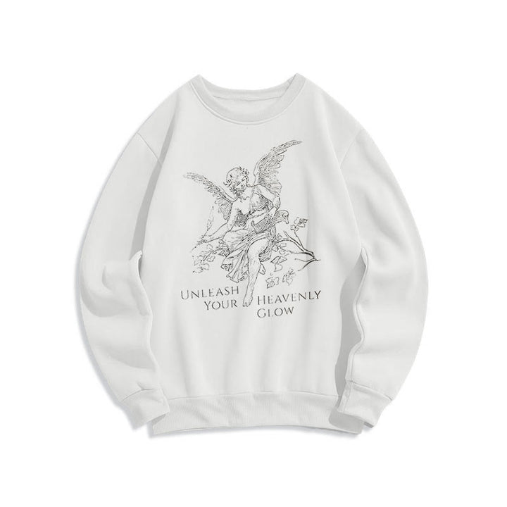 Christianartworkshop Klassischer Angel Unleash Your Heavenly Glow Polyester-Sweatshirt mit Fleecefutter