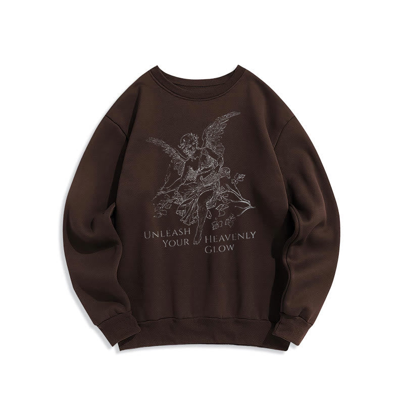 Christianartworkshop Klassischer Angel Unleash Your Heavenly Glow Polyester-Sweatshirt mit Fleecefutter